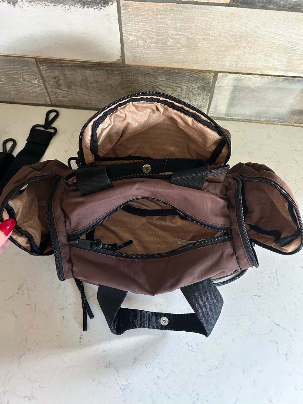 NWT Free People Movement Never Still Convertible Sling Bag in Cocoa - Picture 13 of 16